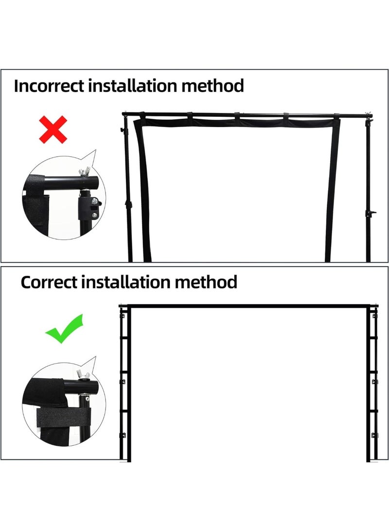 M.A&F's Projector Screen and Stand 100 Inch, Outdoor Portable Projector Movie Screen Pull Down, Indoor Projections Screen with Stand 16:9 4K Full HD Support Height Adjustable for Home Theater (100inch) - Image 4